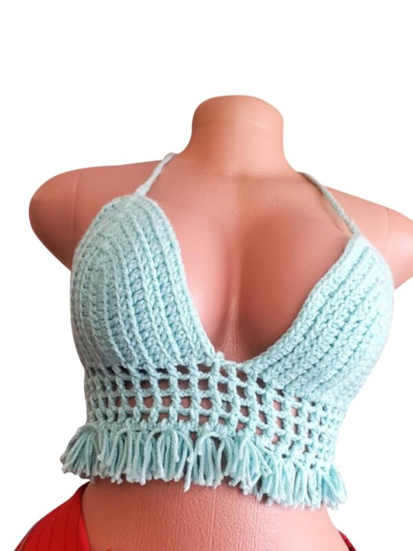 Blue Crochet Top