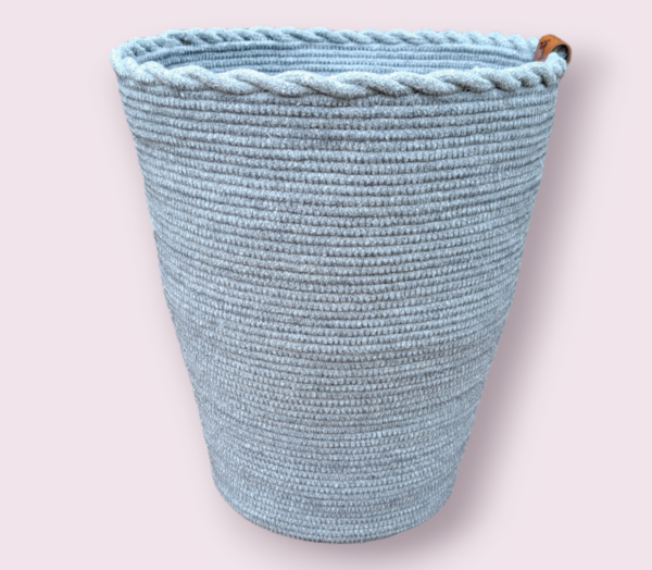 Grey Cotton Rope Storage Basket